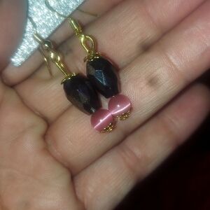 Beautiful  Purple  Light Pink Earring's